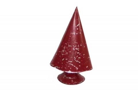 MEDIUM DISTRESSED RED CHRISTMAS TREE