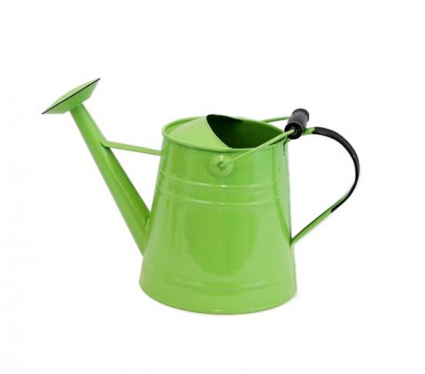 AQUA ENAMEL WATERING CAN W/HANDLE 12Lx5Wx7H