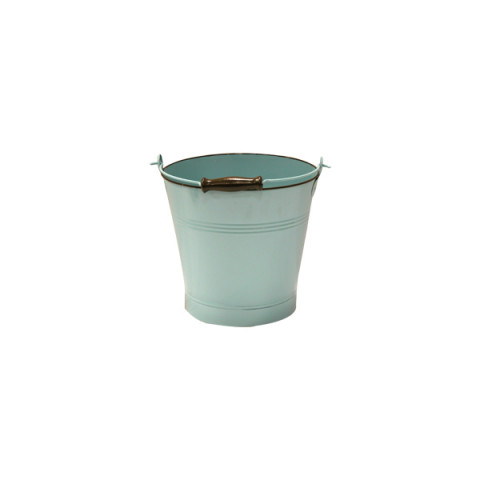 AQUA ENAMEL PAIL 10.25w"x10"H