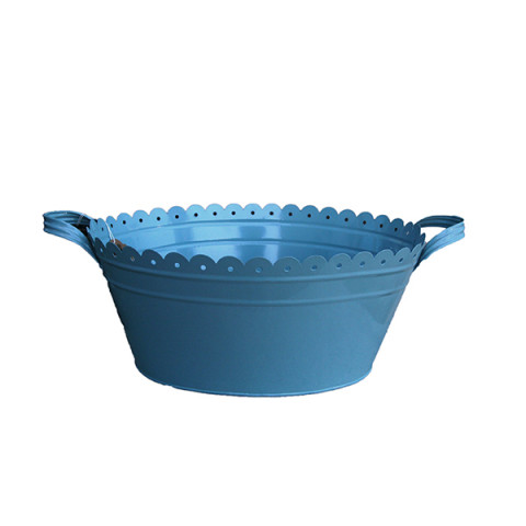 AQUA ENAMEL OVAL TUB 12.5X19X8