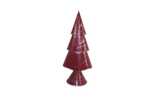 MEDIUM DISTRESSED RED 3 TIER CHRISTMAS TREE