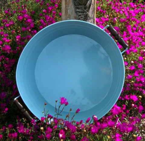 AQUA PARTY TUB W/ WOOD HANDLES