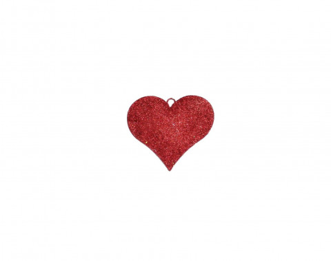 RED GLITTER HEART 8"