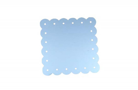 SM BABY BLUE ENAMEL METAL NOTE BOARD NO STAND 12"W