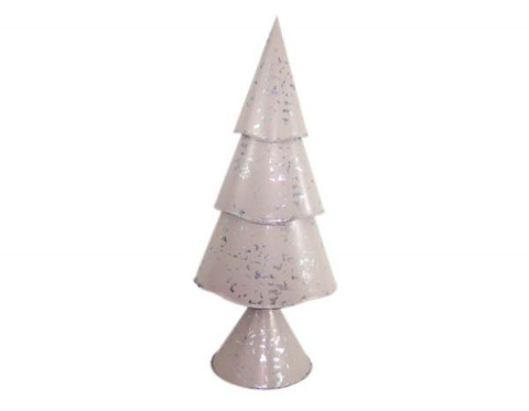 LARGE DISTRESSED WHITE 3 TIER CHRISTMAS TREE